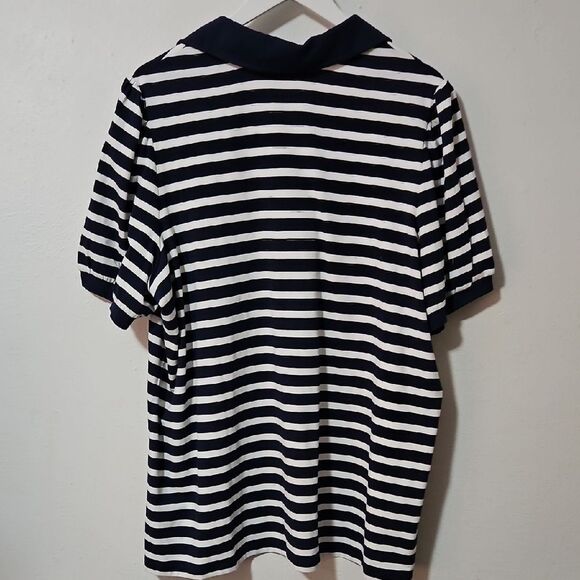 Belle by Kim Gravel Woman Triple LUXE KNIT JOHNNY COLLAR TOP - Picture 7 of 7